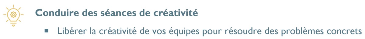 Formation - Conduire des séances de créativité